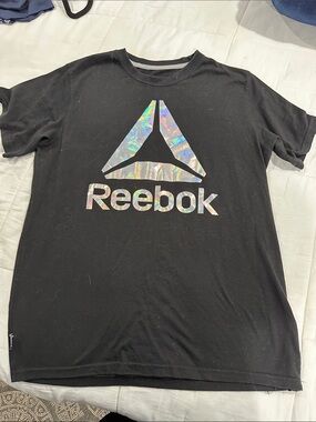 Reebok Black Crewneck T-Shirt with Small White Logo